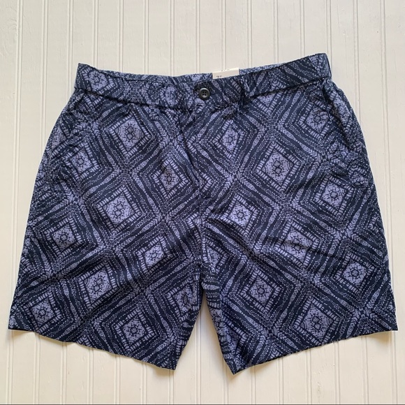 Lucky Brand ~new~ Men’s  7”   Blue Print Relaxed Shorts - Picture 1 of 9